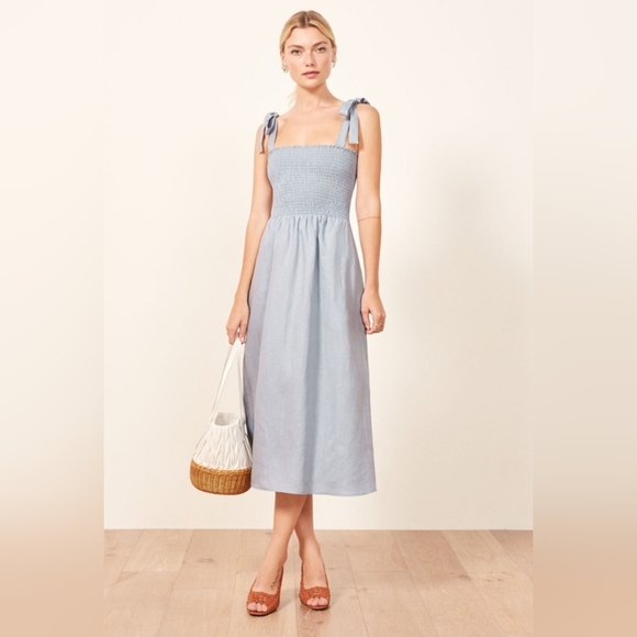Reformation Dresses & Skirts - Reformation Canyon 100% Linen Midi Dress size 0